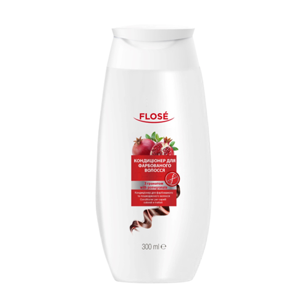 Кондиціонер Flose Colored Hair Conditioner With Pomegranate для фарбованого та пошкодженого волосся, 300 мл