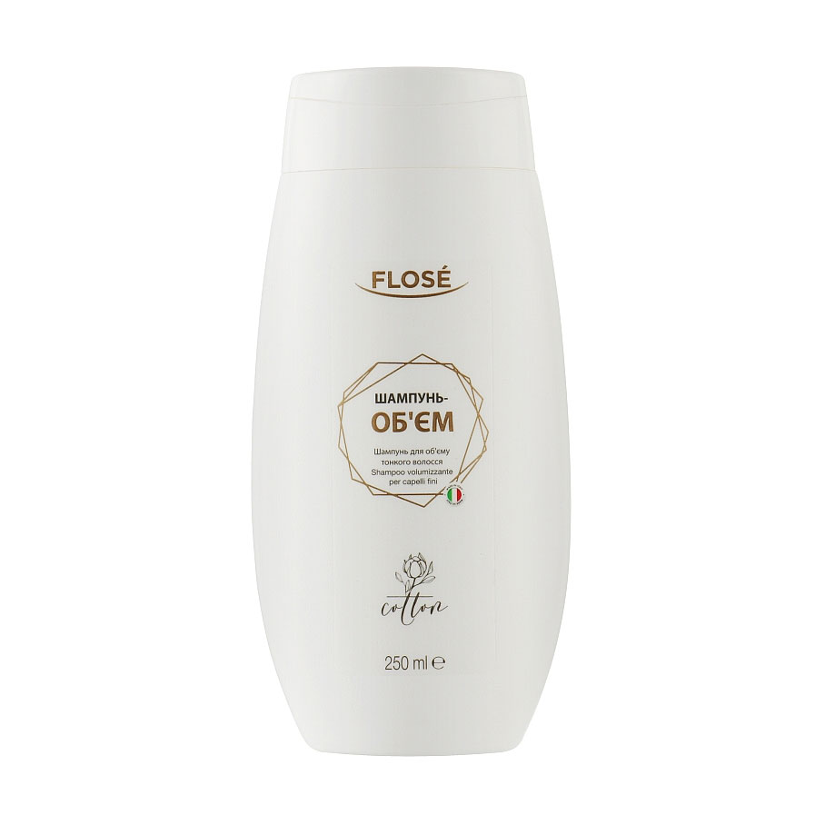 Шампунь Flose Cotton Volume Shampoo Об'єм, для тонкого волосся, 250 мл